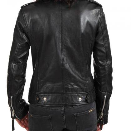 Women's Leather Jacket Handmade..