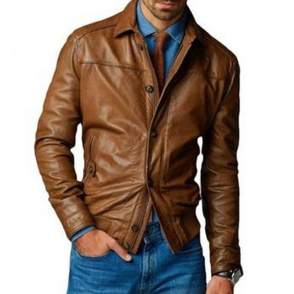 Men's Leather Jacket Handmade Black Motorcycle Solid Lambskin Leather